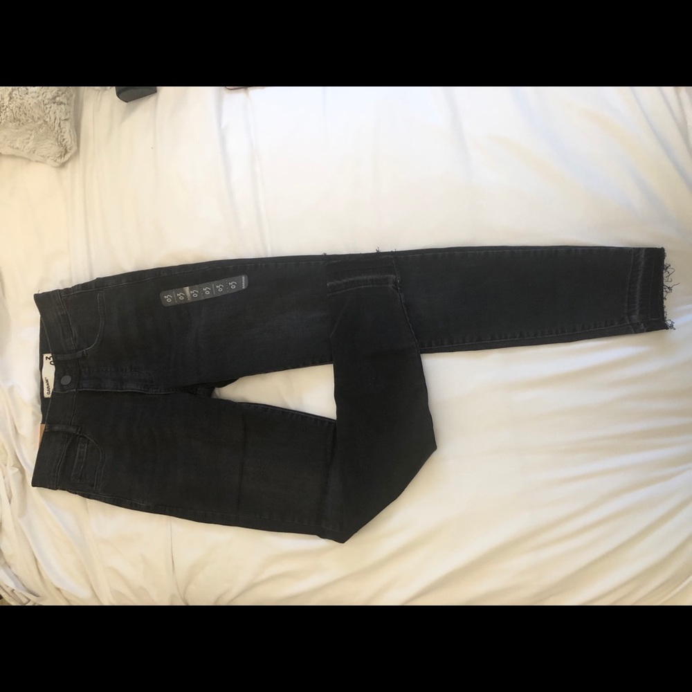 Garage frayed hem faded black denim size 3